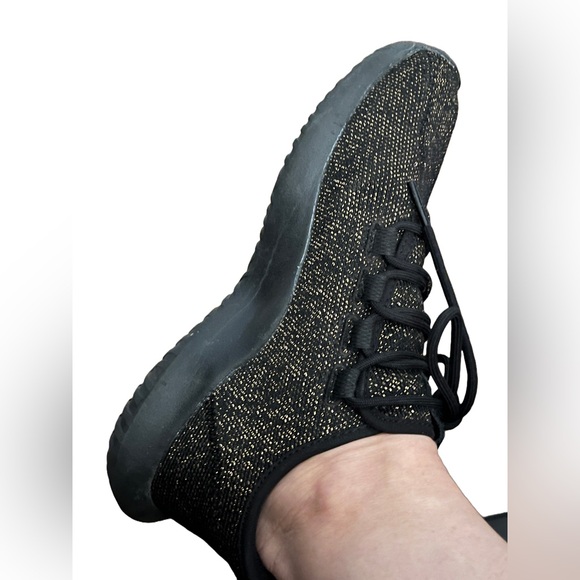 Adidas Ortholite black and gold pattern lace sneakers size 6 men’s runners shoes - Picture 8 of 10